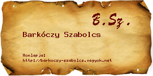 Barkóczy Szabolcs névjegykártya