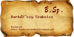 Barkóczy Szabolcs névjegykártya